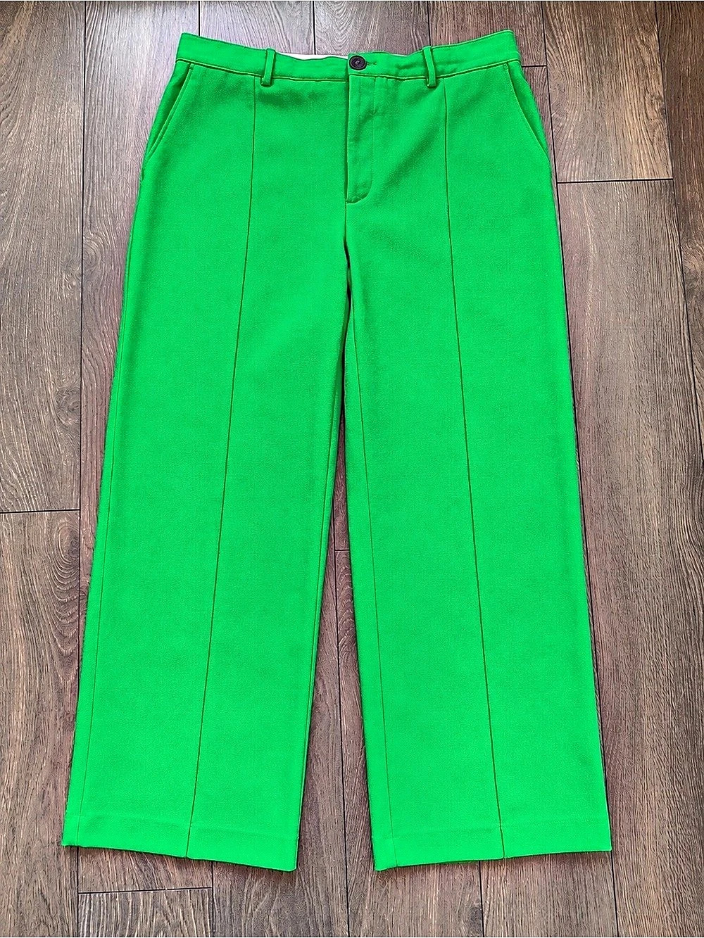 Zara Wide Leg Green Pants Size XL